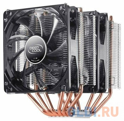 DeepCool Кулер для процессора Deepcool NEPTWIN V2 Socket AMD/1150/1155/1156/2011/ 4pin 26-31dB Al+Cu 150W 1109g винты LED Blue Retail DP-MCH6-NT NEPTWIN V3 NEPTWIN V2