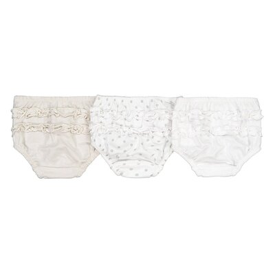 La Redoute Collections Комплект из трех трусов под Памперсы воланы сзади 6 мес. - 67 см белый La Redoute Collections La Redoute 6 мес. - 67 см белый 