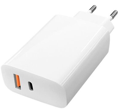 TFN Сетевое зарядное устройство USB +USB Type-C, PD, 30W (белый) TFN -WC11] WC11