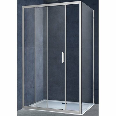 Vincea Душевой уголок Vincea Alpha 100x80 VSR-3AL8010CL профиль Хром стекло прозрачное VSR-3AL8010CL