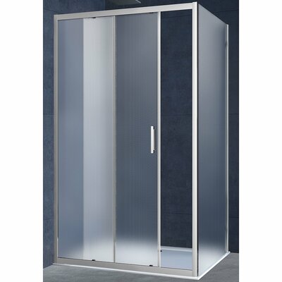 Vincea Душевой уголок Vincea Alpha 140x80 VSR-3AL8014MT профиль Хром стекло текстурное VSR-3AL8014MT