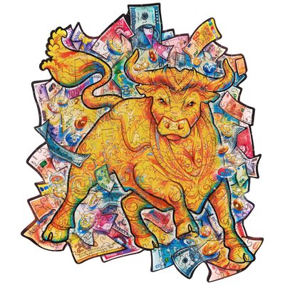 Unidragon Unidragon Деревянный пазл "Процветающий бык", 102 детали 4593