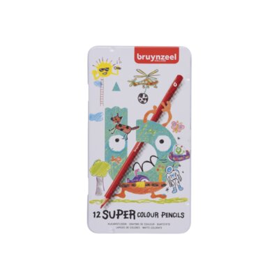Bruynzeel Bruynzeel Набор цветных карандашей Kids Super Colour 12 цветов в металлической упаковке 60516012