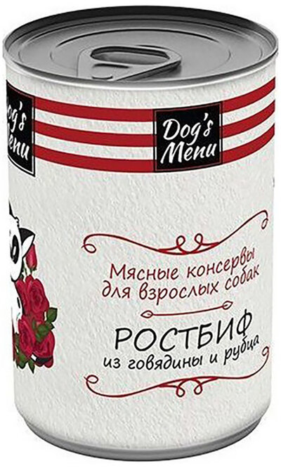 Dogs Menu Влажный корм для собак Dogs Menu Ростбиф из говядины и рубца 340г 