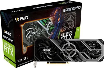 Palit Видеокарта PCI-E Palit 12GB GDDR6X 384bit 8nm 1260/19000MHz HDMI/3*DP GeForce RTX 3080 GamingPro (NED3080019KB-132AA) NED3080019KB-132AA