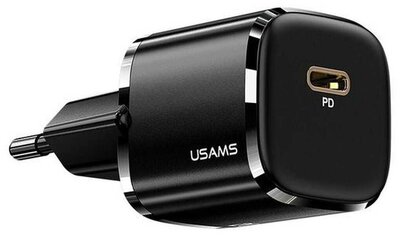 Usams Сетевое зарядное устройство USAMS US-CC124 3A PD кабель Apple Lightning черный (УТ000023225) УТ000023225