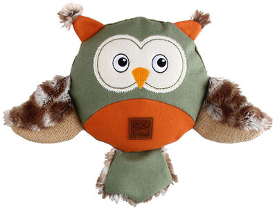 GiGwi Игрушка для собак GiGwi Catch&Fetch Eco Сова с большой пищалкой 31см 