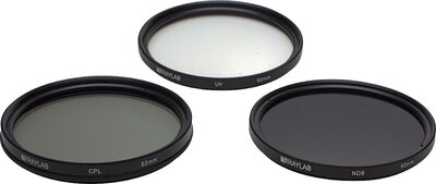 Raylab Набор из 3 фильтров RayLab (UV,CPL,ND8) 62mm RLK-UVNDCPL62 