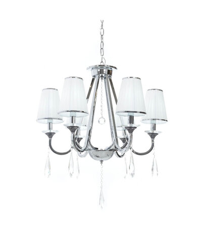 Lumina Deco Люстра Lumina Deco MILESIA LDP 8926-6 WT+CHR LDP 8926-6 WT+CHR