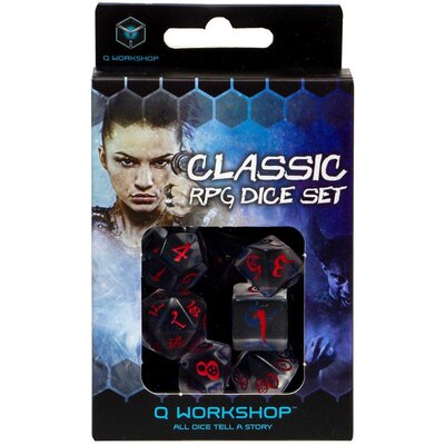 Q-Workshop Набор кубиков Classic, 7шт., Translucent/Blue/Red Q-Workshop SCLE16