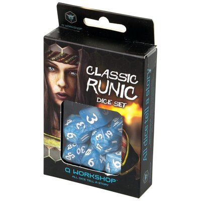 Q-Workshop Набор кубиков Classic Runic, 7 шт., Glacier/White Q-Workshop SCLR1R