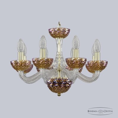 Bohemia Ivele Crystal 1311/8/165 G Cl/Shampan/M-1F Подвесная люстра Bohemia Ivele Crystal 1311/8/165 G Cl/Shampan/M-1F