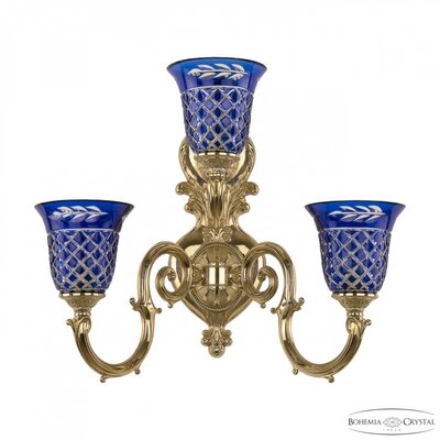Bohemia Ivele Crystal Бра Bohemia Ivele Crystal 7203B16/2+1/210 G P2 U Clear-Blue/H-1J 7203B16/2+1/210 G P2 U Clear-Blue/H-1J