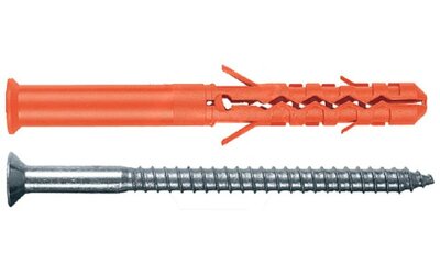 Tecfi фасадный дюбель c шурупом потайн. гол с шлицем torx 10x160 (4 штуки)-пакет tecfi