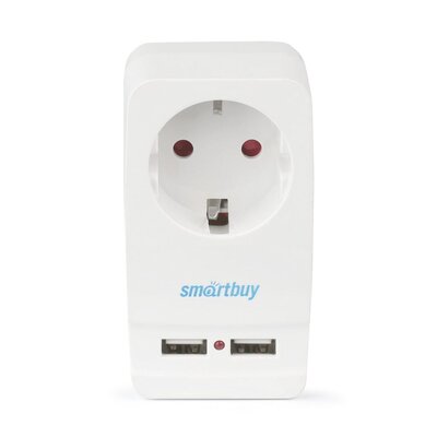 Smartbuy блок розеточный 1гнездо с заземл.16а + 2 usb разъема 2.1а (sbe-16-a05-usb) smartbuy 