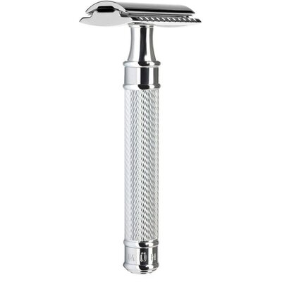 MUEHLE Т-образная бритва MUEHLE TRADITIONAL, c удлиненной ручкой, хром, closed comb R 89 GRANDE