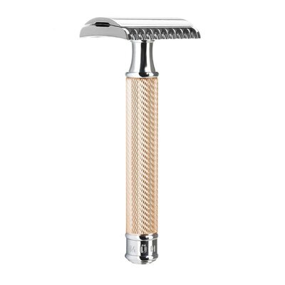 MUEHLE Т-образная бритва MUEHLE TRADITIONAL, розовое золото, open comb R 41 RG