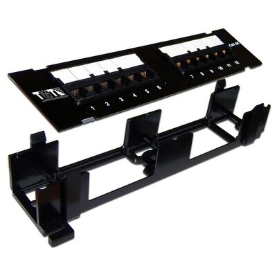 LANMASTER Патч-панель Lanmaster настенная горизонтальная 12 портов UTP 5E TWT-PP12UTP-H TWT-PP12UTP-H