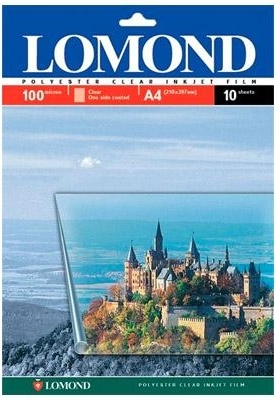 Lomond Пленка прозрачная Lomond А4 100мик 10шт 210х297 прозрачная 0708411 0708411 35015 0708411