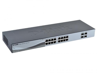 D-Link Коммутатор D-LINK DGS-1210-20 управляемый 16 портов 10/100/1000Mbps 4x combo UTP/SFP DGS-1210-20