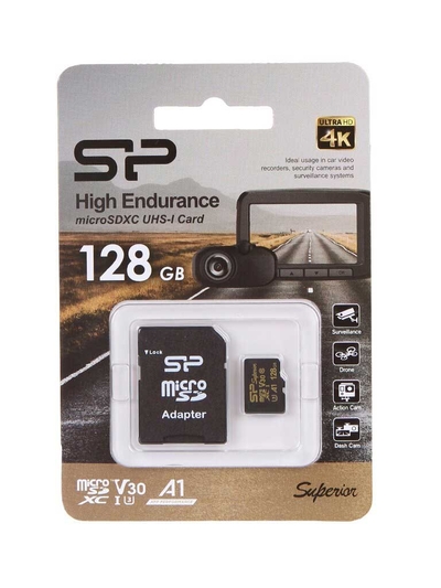 Silicon Power Карта памяти Silicon Power Superior Golden A1 MicroSDXC 128Gb Class 10 (SP128GBSTXDV3V1GSP) + адаптером SD SP128GBSTXDV3V1GSP