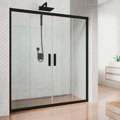 Kubele Душевая дверь в нишу Kubele DE019D4-CLN-BLMT 170 см, профиль матовый черный DE019D4-CLN-BLMT-170х200 