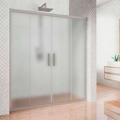 Kubele Душевая дверь в нишу Kubele DE019D4-MAT-MT 145 см, профиль матовый хром DE019D4-MAT-MT-145х200 