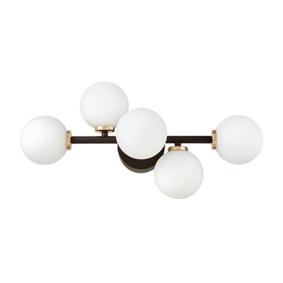 Lumina Deco Настенный светильник Lumina Deco Marsiada LDW 6033-5 BK+F.GD Marsiada LDW 6033-5 BK-F.GD
