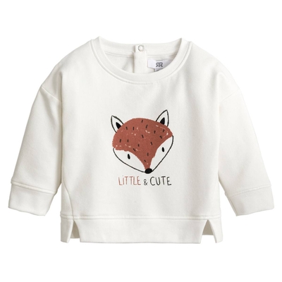 La Redoute Collections Свитшот С круглым вырезом и рисунком из хлопка 9 мес. - 71 см бежевый La Redoute Collections 