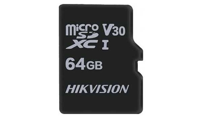 Hikvision Карта памяти Hikvision microSDHC 64GB HS-TF-C1(STD)/64G/Adapter HS-TF-C1(STD)/64G/ADAPTER