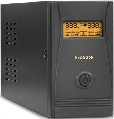 Exegate Источник бесперебойного питания Exegate EP285559RUS 600VA/360W, LCD, AVR, 4*IEC-C13, RJ45/11, USB, black Power Smart ULB-600.LCD.AVR.C13.RJ.USB EP285559RUS