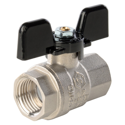 Stout кран шаровой полнопроходной STOUT 1/2" ВР/ВР бабочка латунь SVB-0002-000015