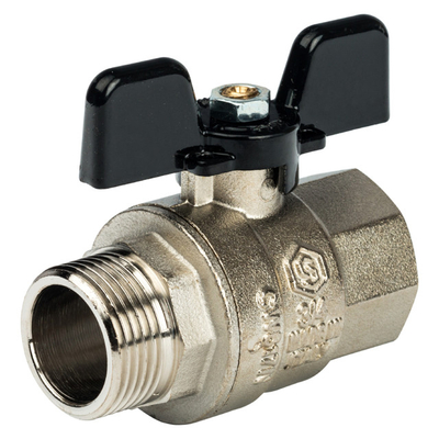 Stout кран шаровой полнопроходной STOUT 3/4" ВР/НР бабочка латунь SVB-0004-000020