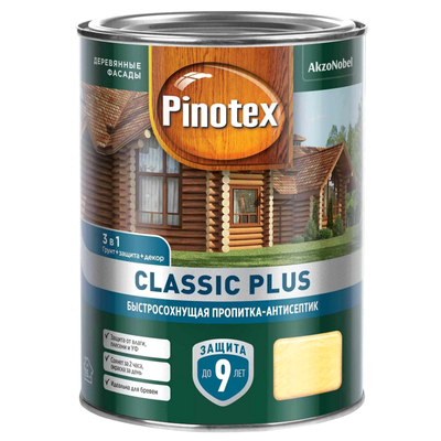 Pinotex средство деревозащитное PINOTEX Classic Plus 0,9л палисандр, арт.5479946 5479946