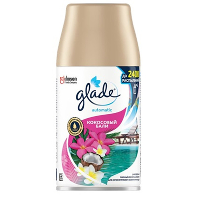 Glade освежитель воздуха GLADE Automatic Кокосовый Бали 269мл сменный блок 