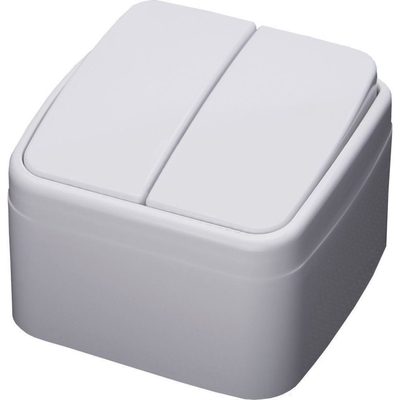 Stekker Выключатель двухклавишный (белый) Basic Stekker PSW10-42-20 39032 39032