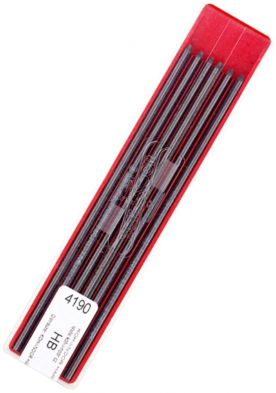 KOH-I-NOOR Стержни для цанговых карандашей 4190, НВ, 12 штук KOH-I-NOOR 41900HB013PK 