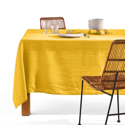 La Redoute Interieurs Скатерть Из стиранного льна Victorine 170 x 250 см желтый La Redoute Interieurs 