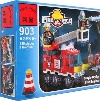 ENLIGHTEN Конструктор Пожарная машина, 130 деталей ENLIGHTEN 
