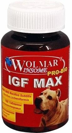Wolmar Winsome Wolmar Winsome Pro Bio IGF Max кормовая добавка для собак крупных пород, для увеличения массы тела (360 таблеток) 