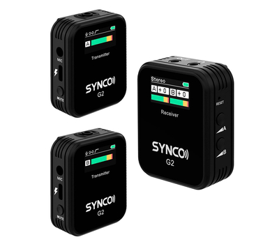 Synco Беспроводная система Synco G2 (A2), 2.4 ГГц, 2 передатчика + приемник, 3.5 мм TRS / TRRS G2A2
