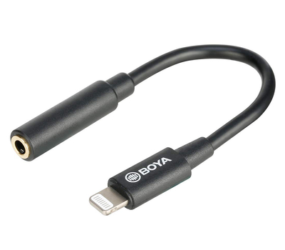 Boya Адаптер Boya BY-K3 с 3.5 мм TRRS на Lightning (MFi) 1633