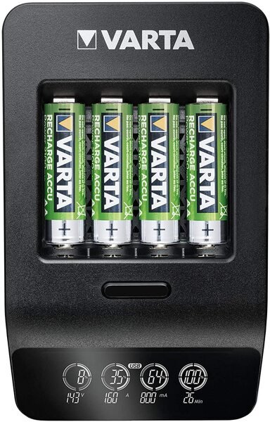 Varta Зарядное устройство Varta LCD Smart Charger + (+4 акк. AA 2100mAh) 57684101441