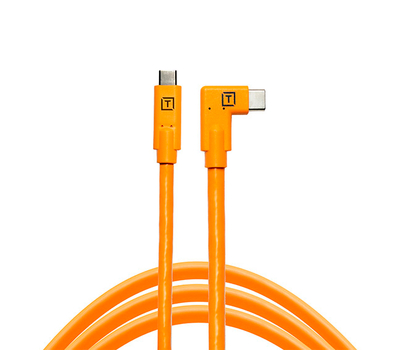 Tether Tools Кабель Tether Tools TetherPro USB-C to USB-C Right Angle 4.6m, оранжевый CUC15RT-ORG