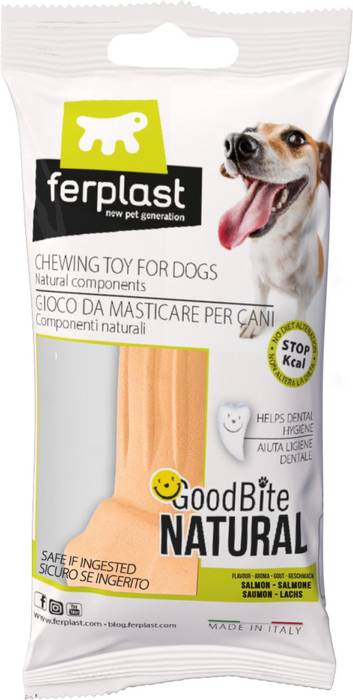 FERPLAST Ferplast игрушка-кость GoodBite M вкус лосося, в индивидуальной упаковке (70 гр) 
