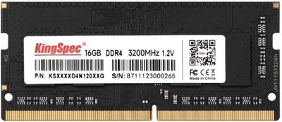 KingSpec Модуль памяти DDR4 16GB KINGSPEC 3200MHz PC4-25600 CL17 260-pin 1.35В RTL KS3200D4N12016G 