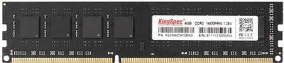 KingSpec Модуль памяти DDR3L 4GB KINGSPEC 1600MHz PC3-12800 CL11 DIMM 240-pin 1.35В RTL KS1600D3P13504G 