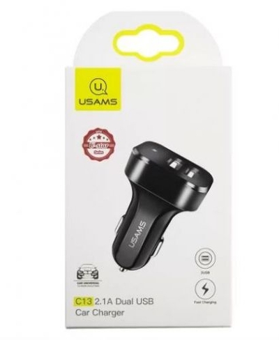 Usams Зарядное устройство автомобильное Usams УТ000019972 2*USB, 2.1А, черное (CC87TC01) US-CC087 УТ000019972