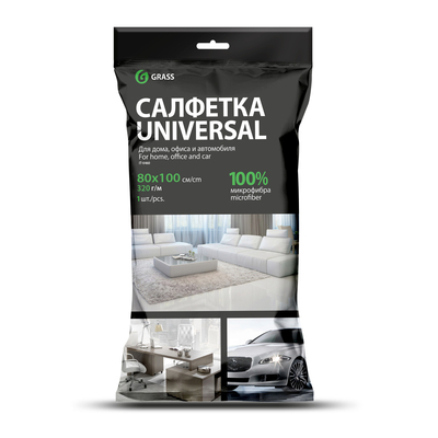 Grass Салфетка микрофибра 320 г/м 80*100 (1шт) УПАК Grass IT-0460 