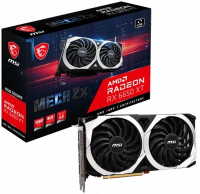 MSI Видеокарта PCI-E MSI 8GB GDDR6 128bit 7nm 2106/17500MHz HDMI/3*DP Radeon RX 6650 XT MECH 2X (Radeon RX 6650 XT MECH 2X 8G OC) Radeon RX 6650 XT MECH 2X 8G OC